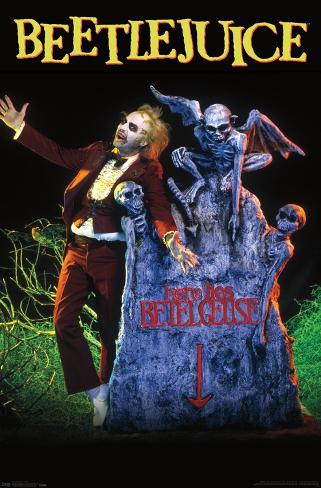 Halloween Poster - Beetlejuice Grave - Buy now